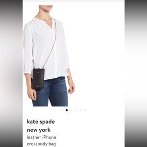 Kate Spade Leather cell phone, card, crossbody bag